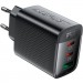 Acefast Зарядний пристрій Acefast 2xUSB-C + 1xUSB 67W GaN black (6974316284048)