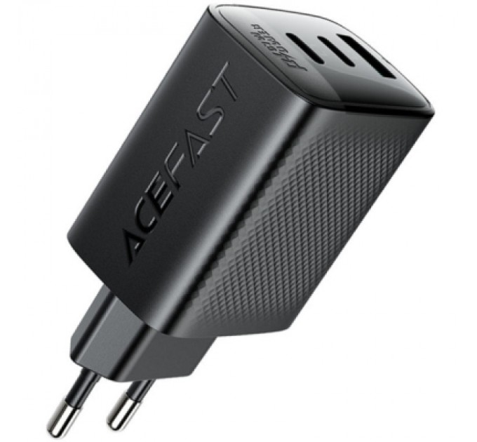 Acefast Зарядний пристрій Acefast 2xUSB-C + 1xUSB 67W GaN black (6974316284048)