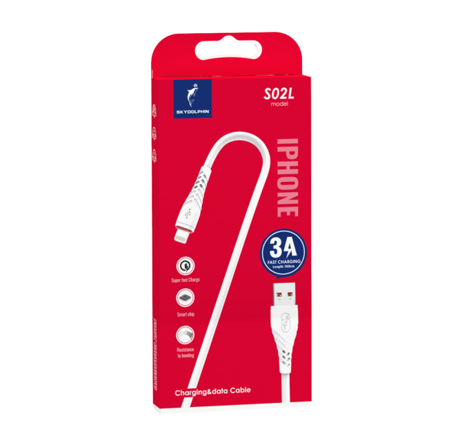 SkyDolphin Кабель SkyDolphin S02L USB - Lightning (M/M), 1 м, White (SDUSB-000586)
