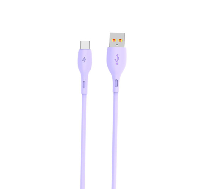 SkyDolphin Кабель SkyDolphin S22T Soft Silicone USB - USB Type-C (M/M), 1 м, Violet (SDUSB-000603)