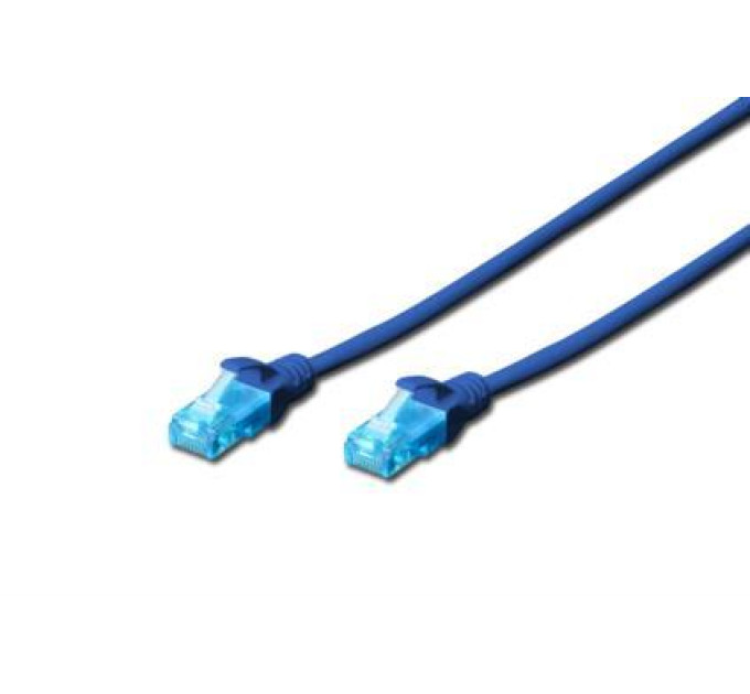Assmann Патч-корд 0.5м, UTP, cat.5e, CCA, blue Digitus (DK-1512-005/B)