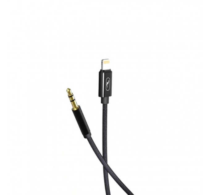 SkyDolphin Кабель SkyDolphin SR26 Braided Wire 3.5 мм - Lightning (M/M), 1 м, Black (SDAUX-000069)