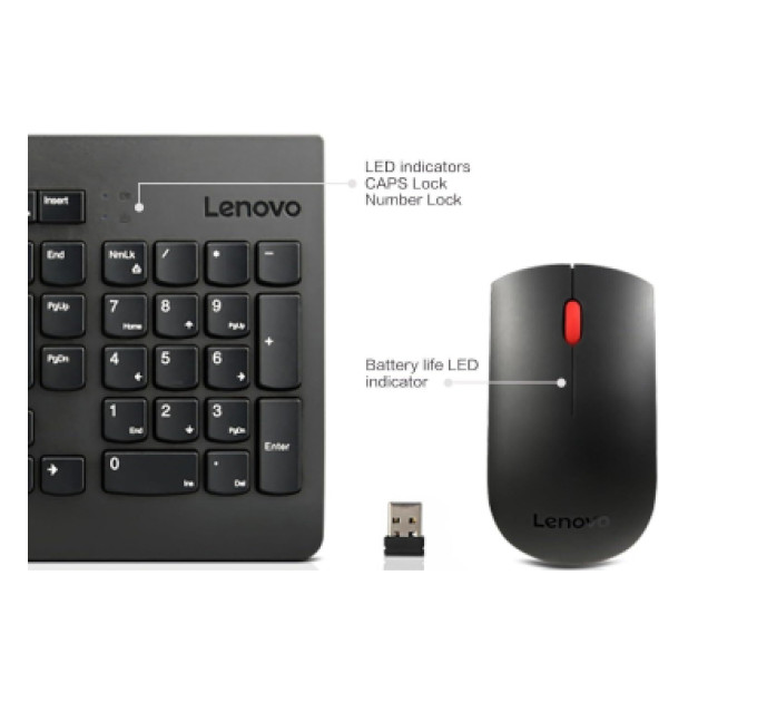 Lenovo Комплект Lenovo Essential Wireless Combo Gen2 Black (4X31N50709)