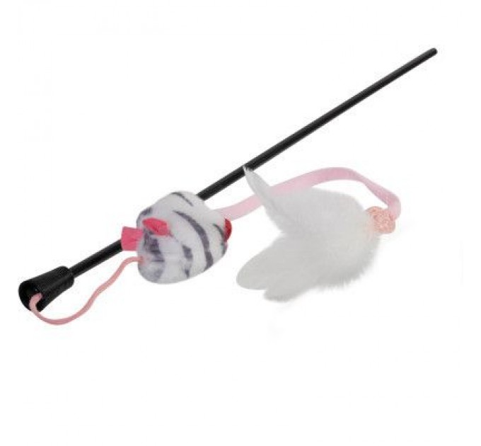 GiGwi Іграшка для котів GiGwi Teaser Дражнилка з мишкою зі звуковим ефектом 51 см (75111)