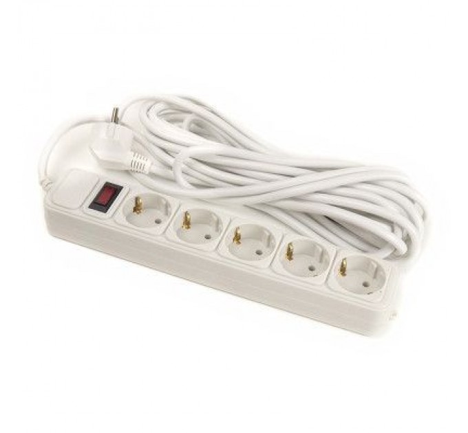 PowerPlant Мережевий фільтр живлення PowerPlant 7 м, 5 розеток, 3x1.5мм2, евростандарт (JY-1056/7) (PPSA10M70S5)