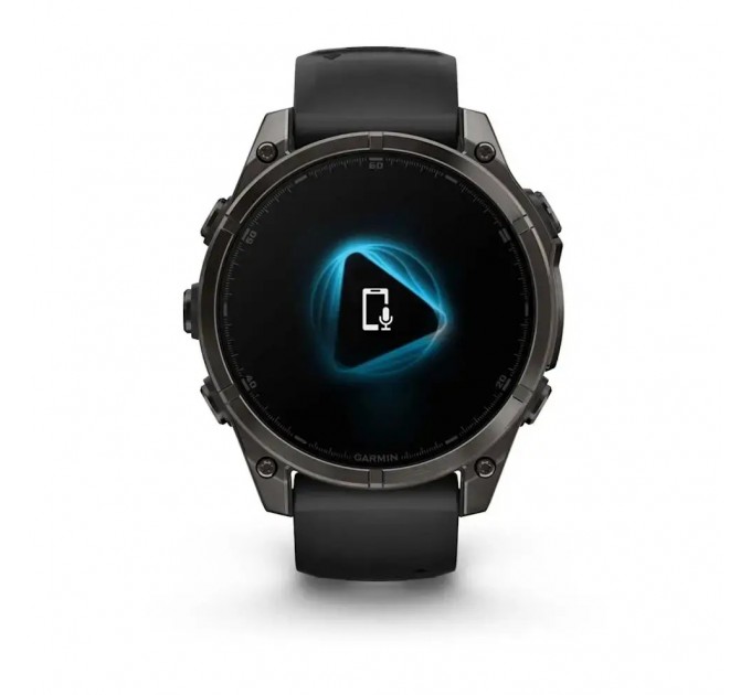 Garmin Смарт-годинник Garmin Fenix 8 47mm AMOLED Sapphire Carbon Gray DLC Titanium with Black Silicone (010-02904-29)