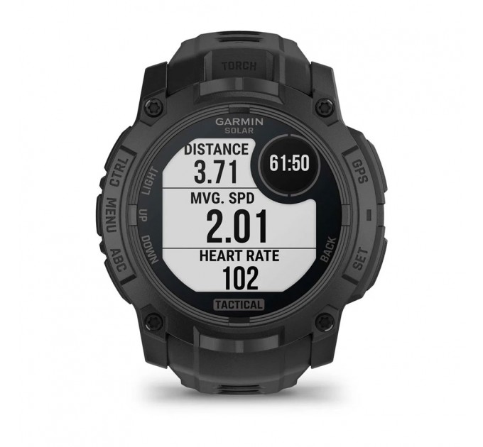 Garmin Смарт-годинник Garmin Instinct 3 50mm Tactical Solar Black with Charcoal Silicone Band (010-02935-90)