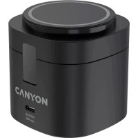 Зарядний пристрій Canyon 4-in-1 wireless charging stand 30W + cable 1.0m black (CNS-WCS405BW/A)