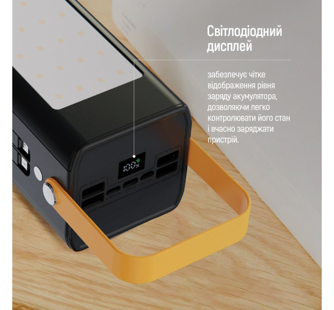 ColorWay Універсальна мобільна батарея ColorWay LCD/Lamp 80000mAh Black (CW-PB800LPA8BK-PDD)