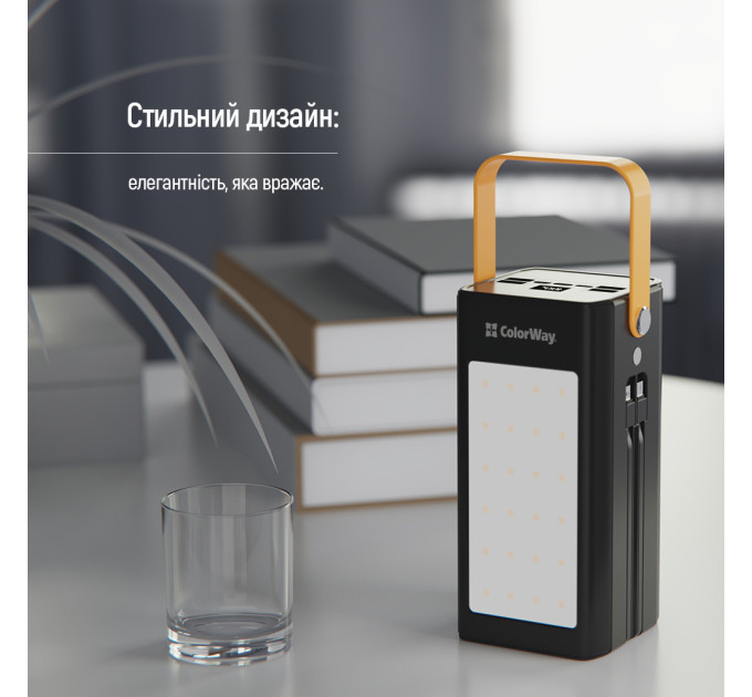 ColorWay Універсальна мобільна батарея ColorWay LCD/Lamp 80000mAh Black (CW-PB800LPA8BK-PDD)