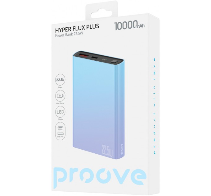 Proove Універсальна мобільна батарея Proove Hyper Flux Plus 22.5W 10000mAh Gradient (2003000232639)