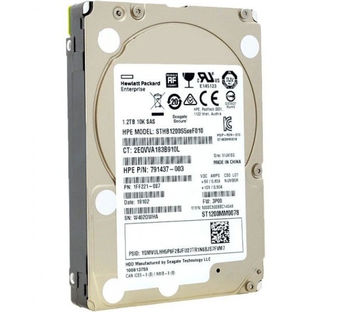 HP Накопичувач HDD 2.5" SAS 1.2TB HP Enterprise 791437-003 10000rpm 128MB (STHB1200S5xeF010)