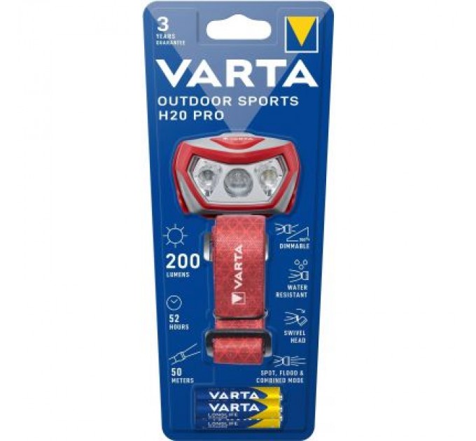 Varta Ліхтар Varta Outdoor Sports H20 Pro 3хААА (17650101421)