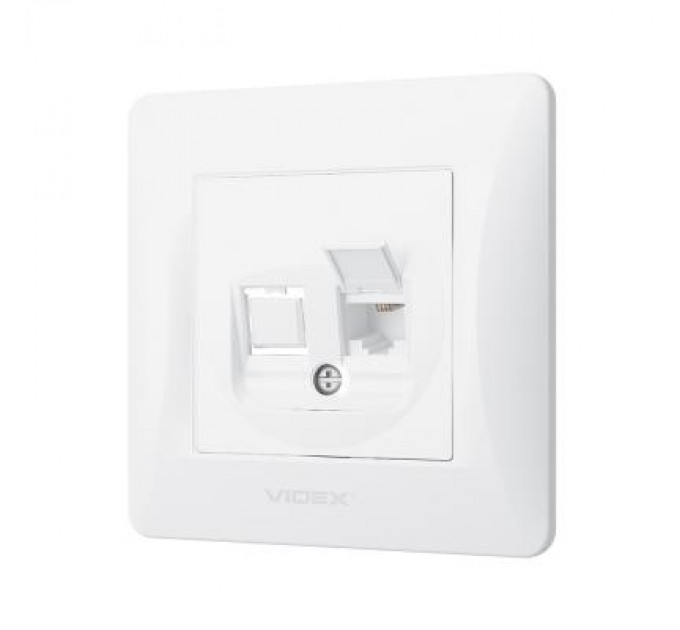 Videx Телефонна розетка Videx BINERA CAT3 (VF-BNSK1TF3-W)