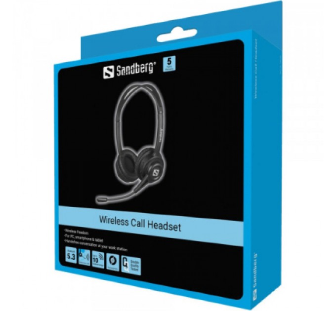Sandberg Навушники Sandberg Wireless Call Headset Bluetooth Black (126-43)
