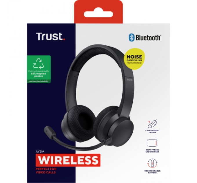 Trust Навушники Trust Ayda Wireless ENC Black (25463)