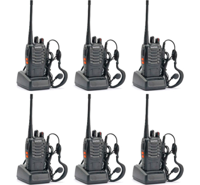 Baofeng Портативна рація Baofeng BF-888S Six Pack комплект 6 шт (2200000758996)