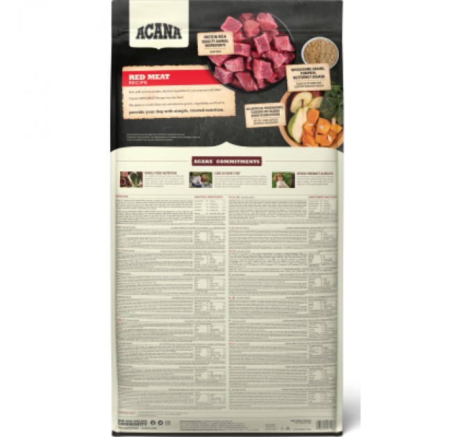 ACANA Сухий корм для собак ACANA Red Meat Recipe 17 кг (0064992561178)