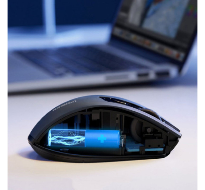 Ugreen Мишка Ugreen MU006 Ergonomic Wireless Gray/Black (15063)