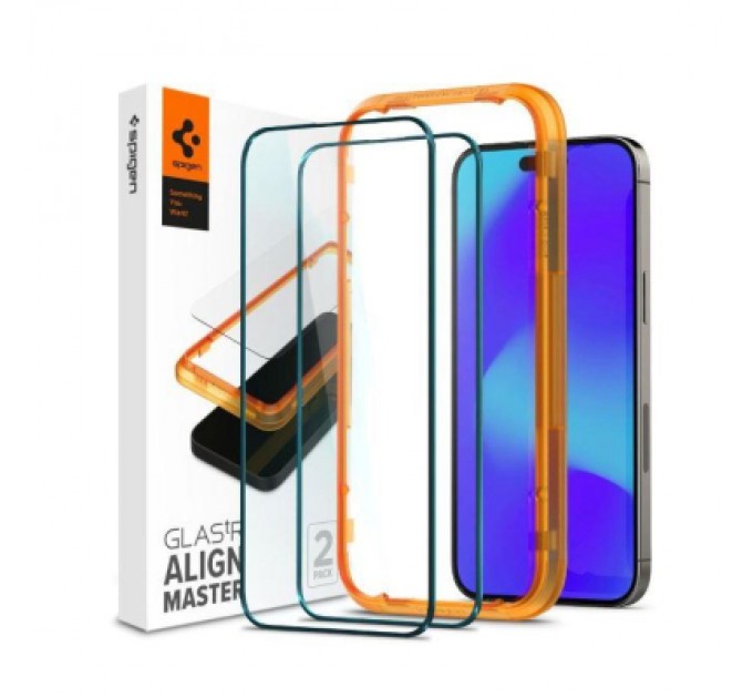 Spigen Скло захисне Spigen Apple Iphone 14 Pro Glas tR Align Master FC (2 Pack), Black (AGL05216)