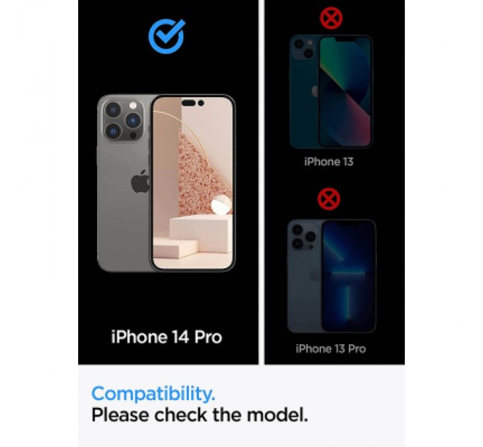 Spigen Скло захисне Spigen Apple Iphone 14 Pro Glas tR Align Master FC (2 Pack), Black (AGL05216)