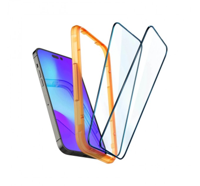 Spigen Скло захисне Spigen Apple Iphone 14 Pro Glas tR Align Master FC (2 Pack), Black (AGL05216)