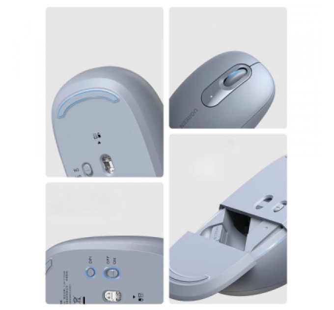 Ugreen Мишка Ugreen MU105 Wireless Light Blue (90671)