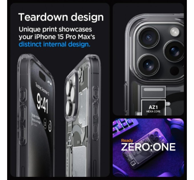 Spigen Чохол до мобільного телефона Spigen Apple iPhone 15 Pro Max Ultra Hybrid MagFit Zero One (ACS06582)