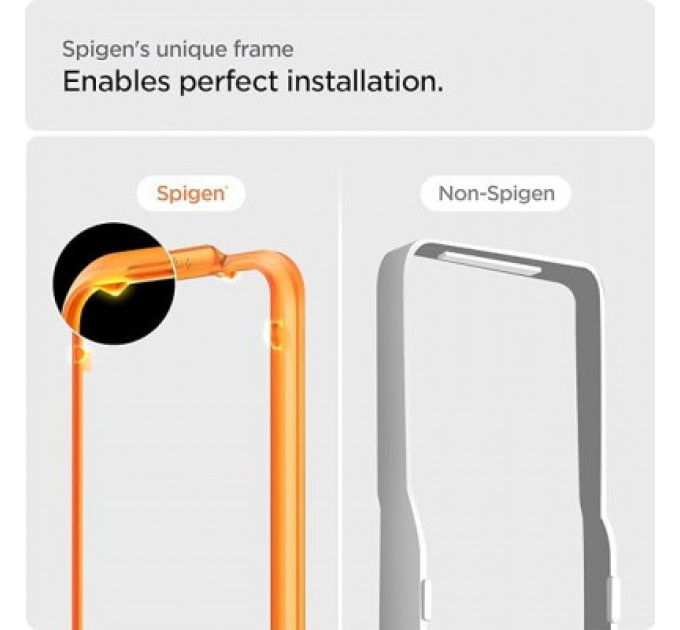 Spigen Скло захисне Spigen Apple iPhone 15 Glas.tR AlignMaster FC Black (2P) (AGL06906)