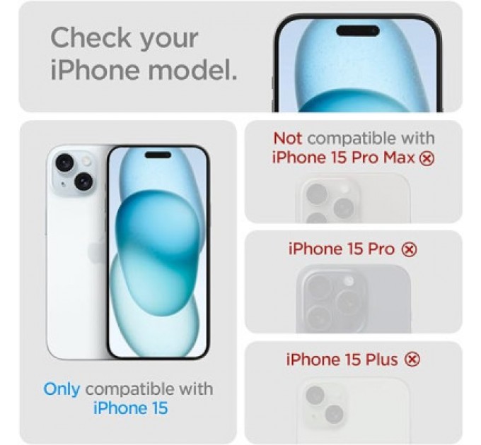 Spigen Скло захисне Spigen Apple iPhone 15 Glas.tR AlignMaster FC Black (2P) (AGL06906)