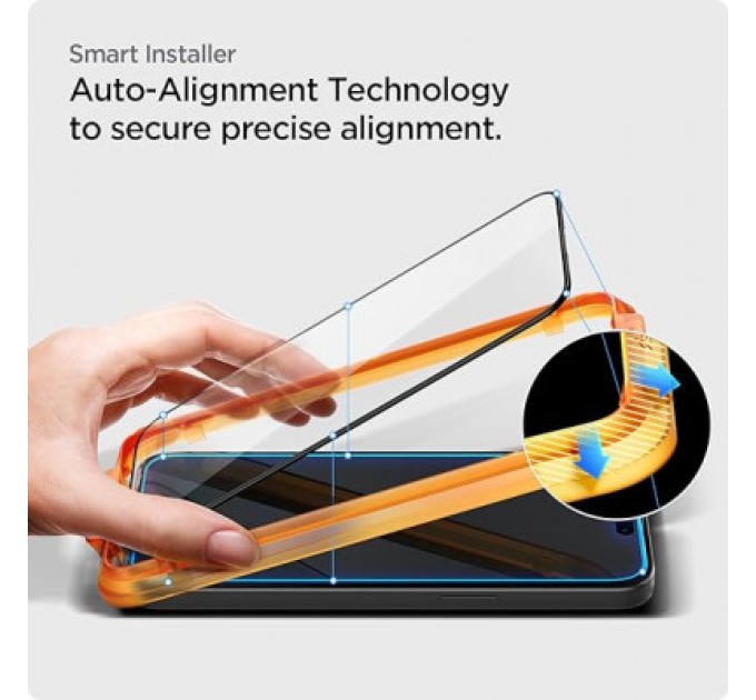 Spigen Скло захисне Spigen Apple iPhone 15 Glas.tR AlignMaster FC Black (2P) (AGL06906)