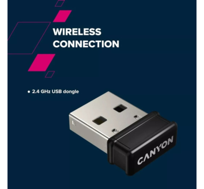 Canyon Клавіатура Canyon HKB-W03 Wireless UA Grey (CNS-HKBW03DG)
