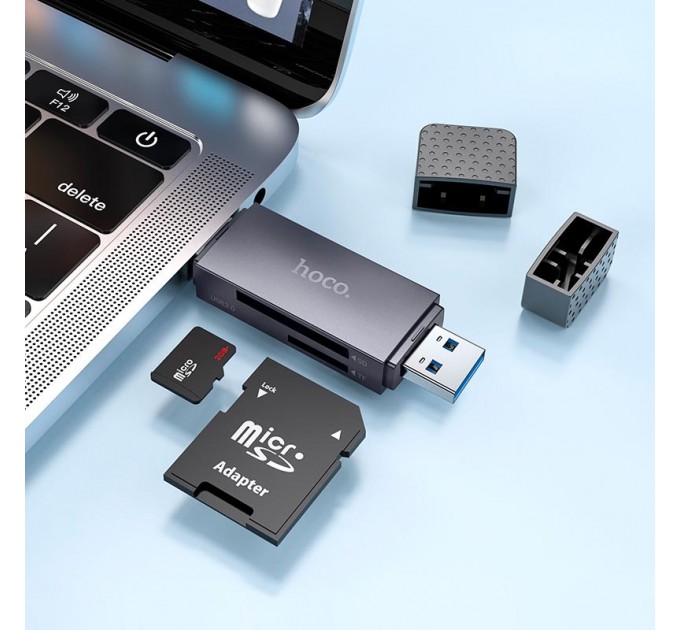 HOCO Кардрідер Hoco HB45 Spirit 2-in-1 USB-USB Type-C 3.0 Black (6942007620529)