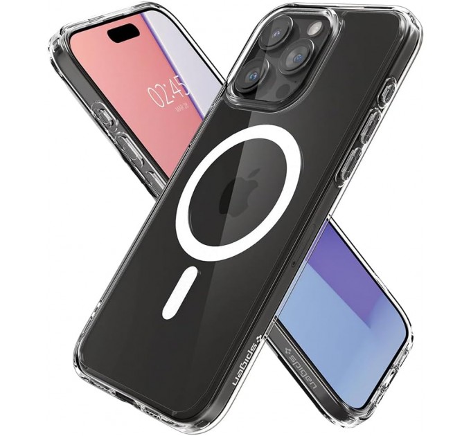 Spigen Чохол-накладка Spigen Crystal Hybrid with MagFit для Apple iPhone 15 Pro Max Clear (ACS06450)
