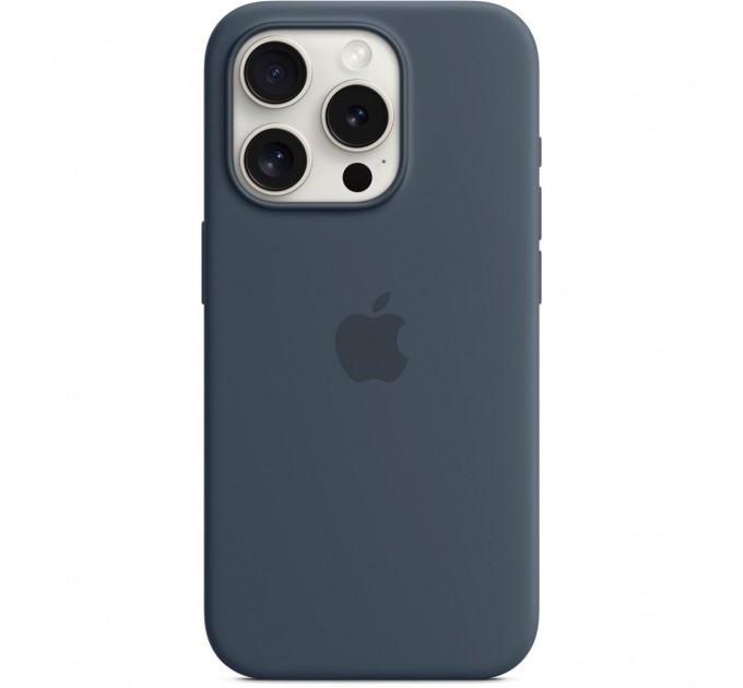 Apple Чохол-накладка Apple Silicone Case with MagSafe для Apple iPhone 15 Pro Storm Blue (MT1D3)