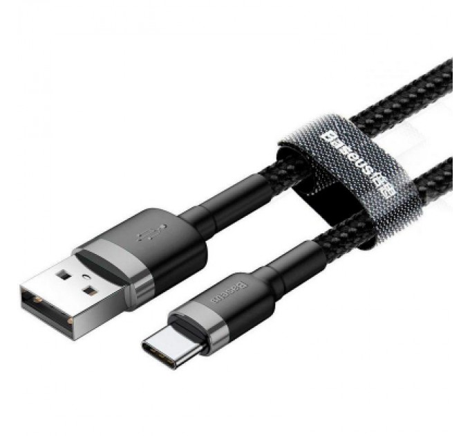 Baseus Дата кабель USB 3.1 AM to USB-C 1.0m 3A grey-black Baseus (CATKLF-BG1)