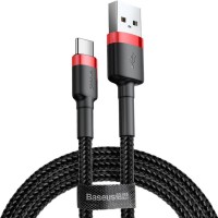 Дата кабель USB 2.0 AM to USB-C 3.0m 3A red-black Baseus (CATKLF-U91)