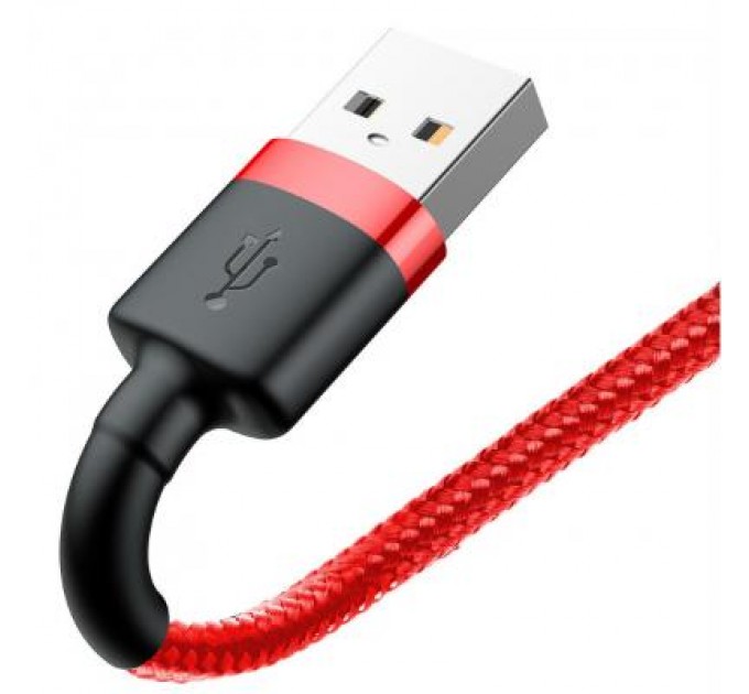 Baseus Дата кабель USB 2.0 AM to Lightning 1.0m Cafule 2.4A red+red Baseus (CALKLF-B09)