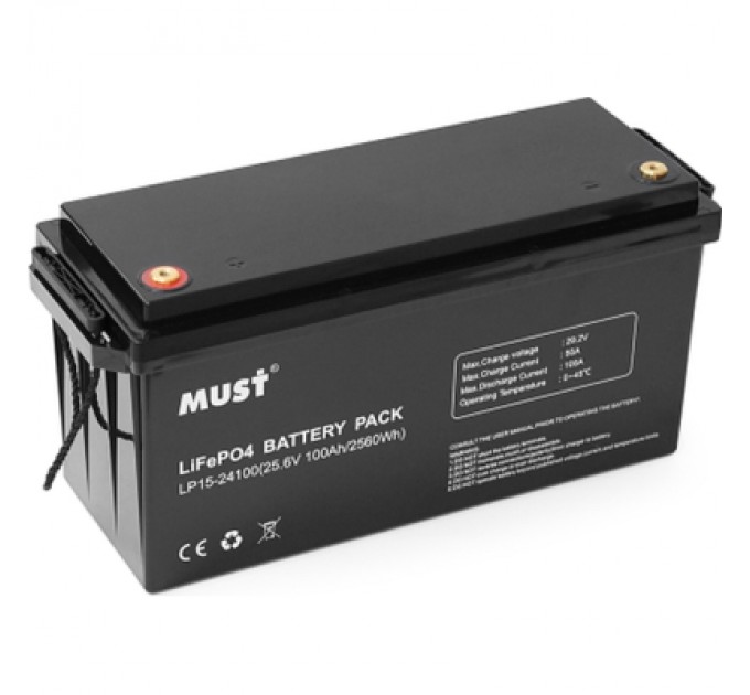 Must Батарея LiFePo4 Must 25.6V - 100Ah (LP15-24100)