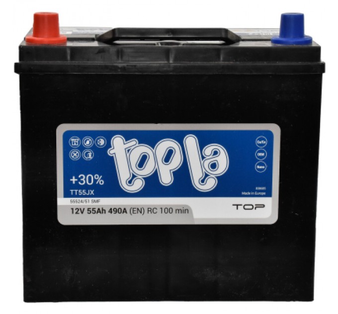 Topla Акумулятор автомобільний Topla 55 Ah/12V Top/Energy Japan (118 355)