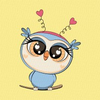 Картина по номерам Rosa Star Совеня 15 х 15 см, з мольбертом (4823098540571)