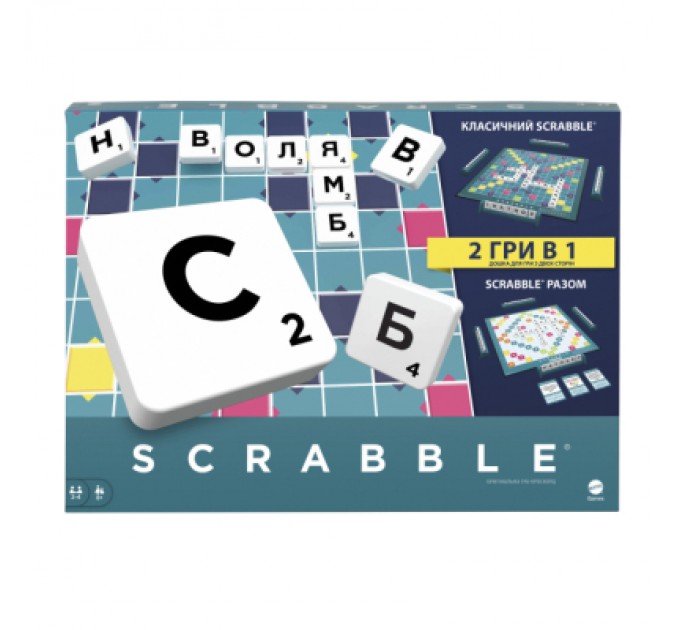 Scrabble Настільна гра Scrabble Скрабл Оригінал українською (HXW21)