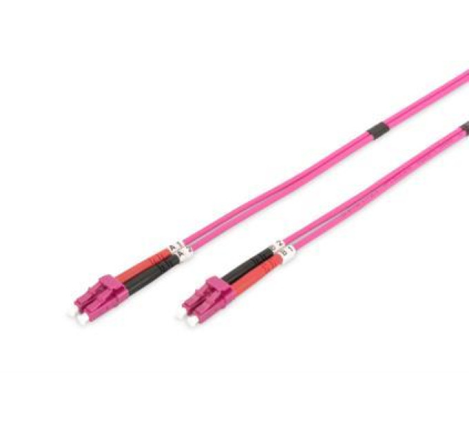 Digitus Оптичний патчкорд Digitus LC/UPC-LC/UPC, 50/125, MM, OM4, duplex, 1м (DK-2533-01-4)