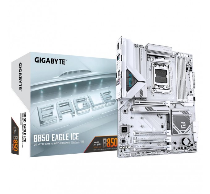 GIGABYTE Материнська плата AMD B850 SAM5 ATX B850 EAGLE ICE GIGABYTE