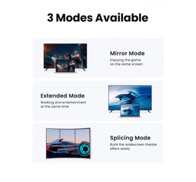 Ugreen Кабель мультимедійний DisplayPort M to DisplayPort M 1.0m 16K DP118 black Ugreen (15383)