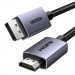 Ugreen Кабель мультимедійний DisplayPort M to HDMI M 2.0m V2.0 4K30Hz DP125 black Ugreen (35842)