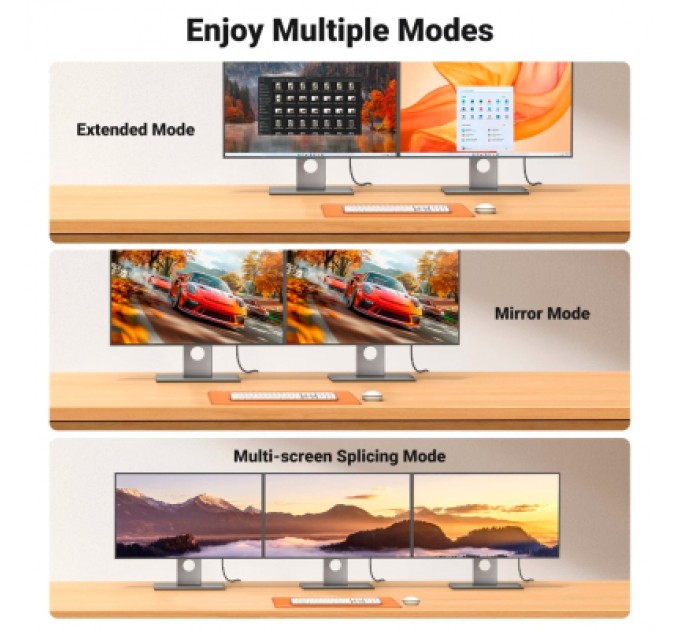Ugreen Кабель мультимедійний DisplayPort M to HDMI M 2.0m V2.0 4K30Hz DP125 black Ugreen (35842)