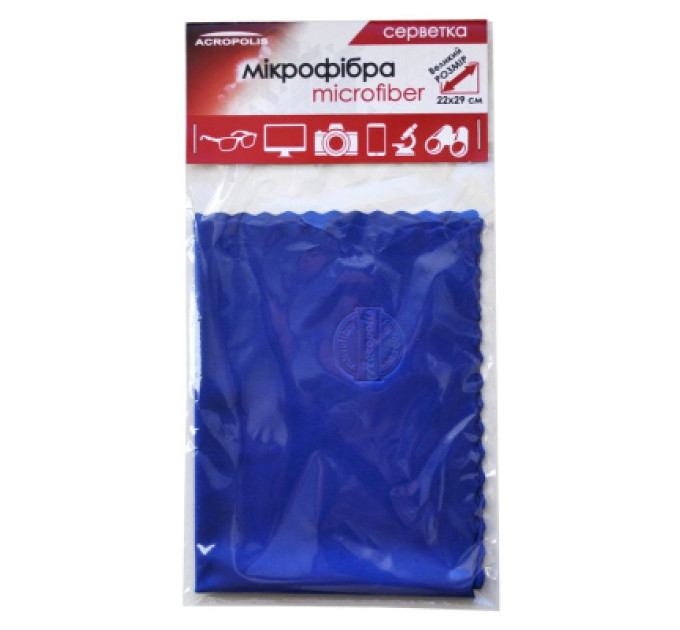 Acropolis Серветки Acropolis A-90/12 microfiber 29*22см blue, поштучно (A90-12DB)