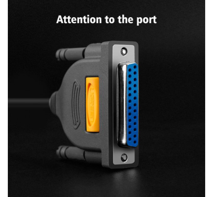 Ugreen Кабель для принтера USB 2.0 to DB25 2.0m US167 black Ugreen (20224)