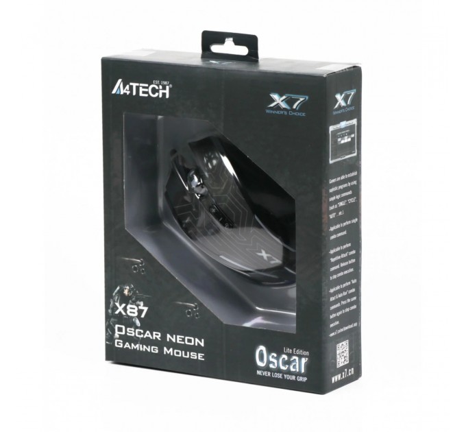 A4Tech Миша A4Tech X87 Oscar Neon Black USB